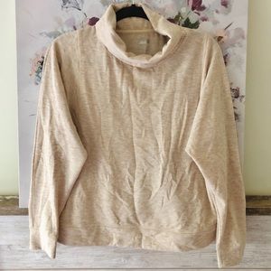 Light Blush Athletic Sweatshirt with Turtleneck